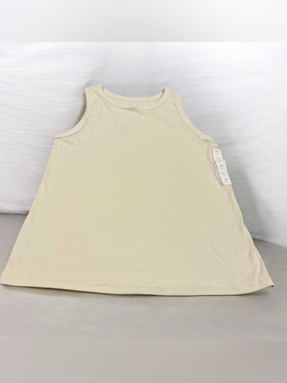 a new day Ribbed Scoop Neck Tank - Cream